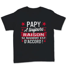 Load image into Gallery viewer, Tee shirt Papy Grands-Pères A Toujours Raison Cadeau Fête Des Pères
