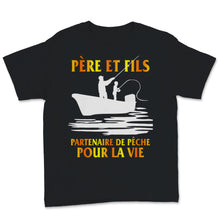 Load image into Gallery viewer, Tee shirt peche pere et fils pecheur homme carpe humour mon fils
