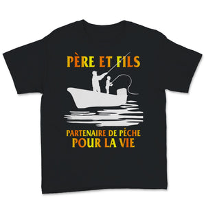 Tee shirt peche pere et fils pecheur homme carpe humour mon fils
