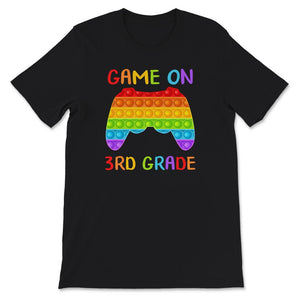 Back To School Shirt, Game On 3rd Grade, Game Controller Popping Gift