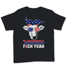 Load image into Gallery viewer, Moorica Fuck Yeah Funny American Cow Sunglasses Moo USA Flag
