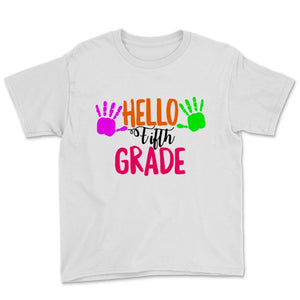 Hello Fifth Grade Student Teacher Colorful Hands Back To School Gift