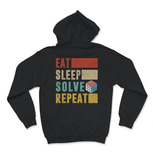 Rubik's Cube Shirt, Vintage Eat Sleep Solve Repeat, Birthday Gifts