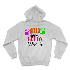 Hello Pre K Pre-kindergarten Student Back To School Colorful Hands