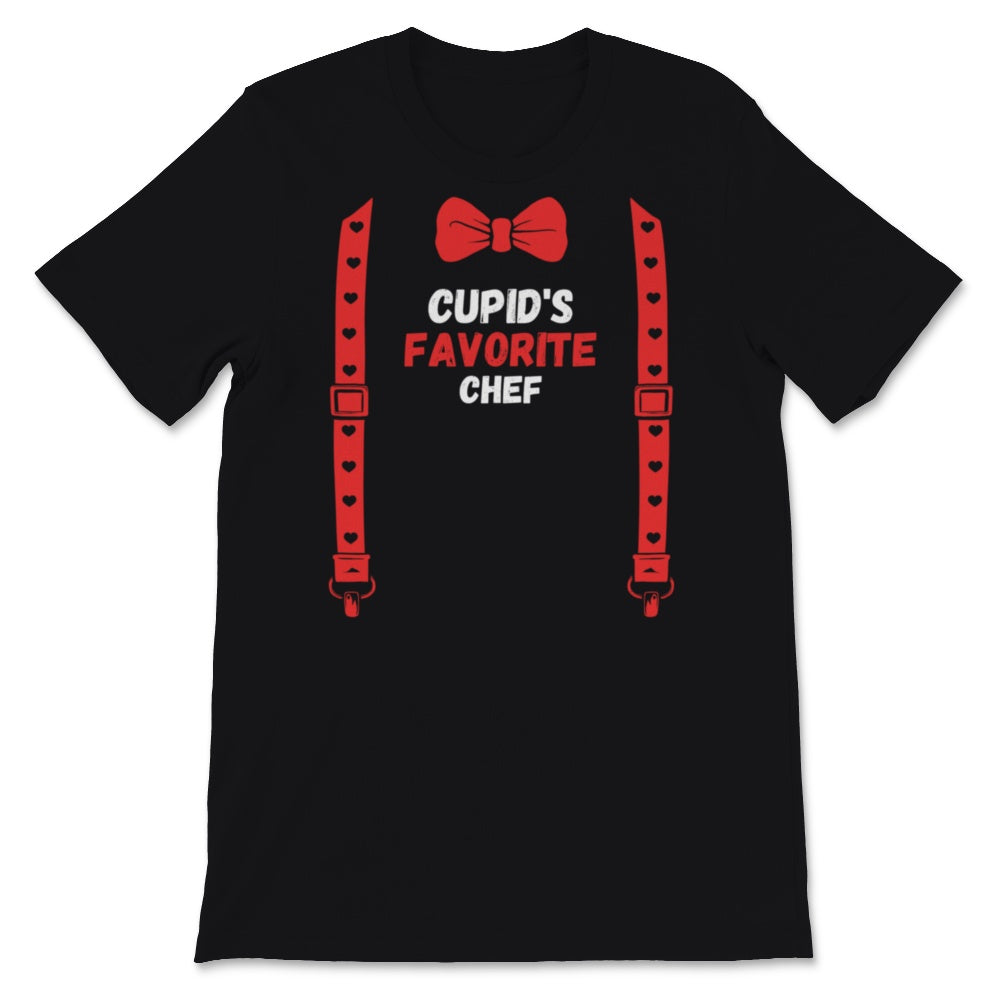 Valentines Day Shirt Cupid's Favorite Chef Funny Red Bow Tie Tuxedo