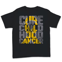 Load image into Gallery viewer, Cure Childhood Cancer Gold Ribbon Support awareness Warrior yellow
