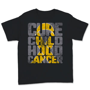 Cure Childhood Cancer Gold Ribbon Support awareness Warrior yellow