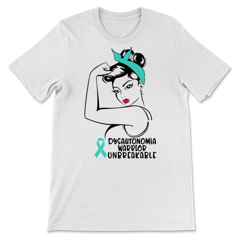 Dysautonomia Awareness Month Warrior Unbreakable Turquoise Ribbon