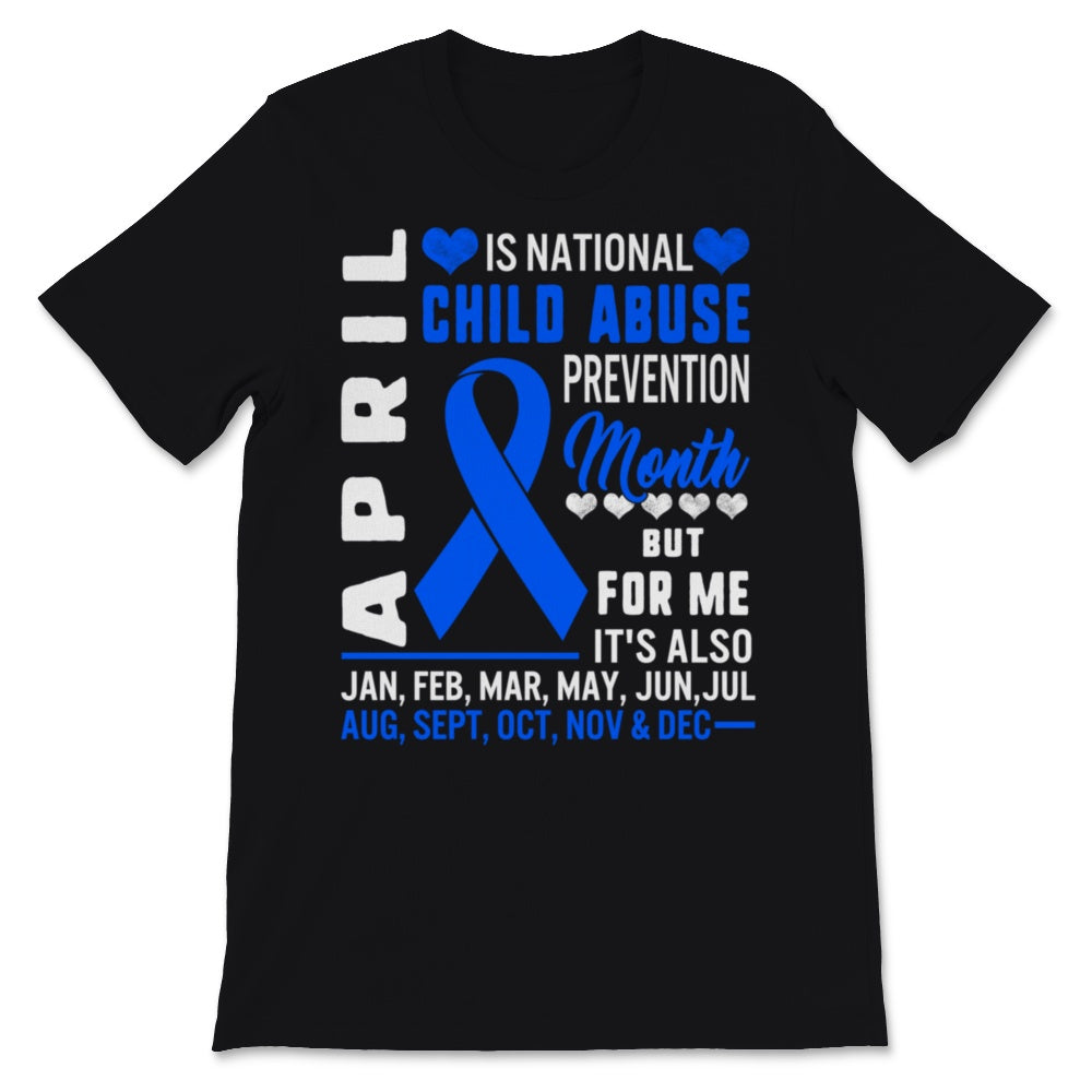 April is National Child Abuse Prevention Month Awareness Blue Ribbon