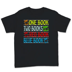 Reading Shirt One Book Two Books Red Book Blue Book Bookworm Hobby