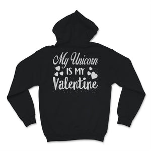 Valentines Day Kids Red Shirt My Unicorn Is My Valentine Funny Dad