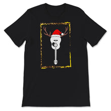 Load image into Gallery viewer, Christmas Tee Shirt, Christmas Santa Hat Gift, Guitar Reindeer
