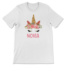 Load image into Gallery viewer, Camisas de la novia del equipo del unicornio de la mujer, camiseta de
