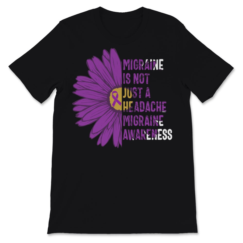 Migraine Awareness Flower Not Just A Headache Purple Ribbon Warrior