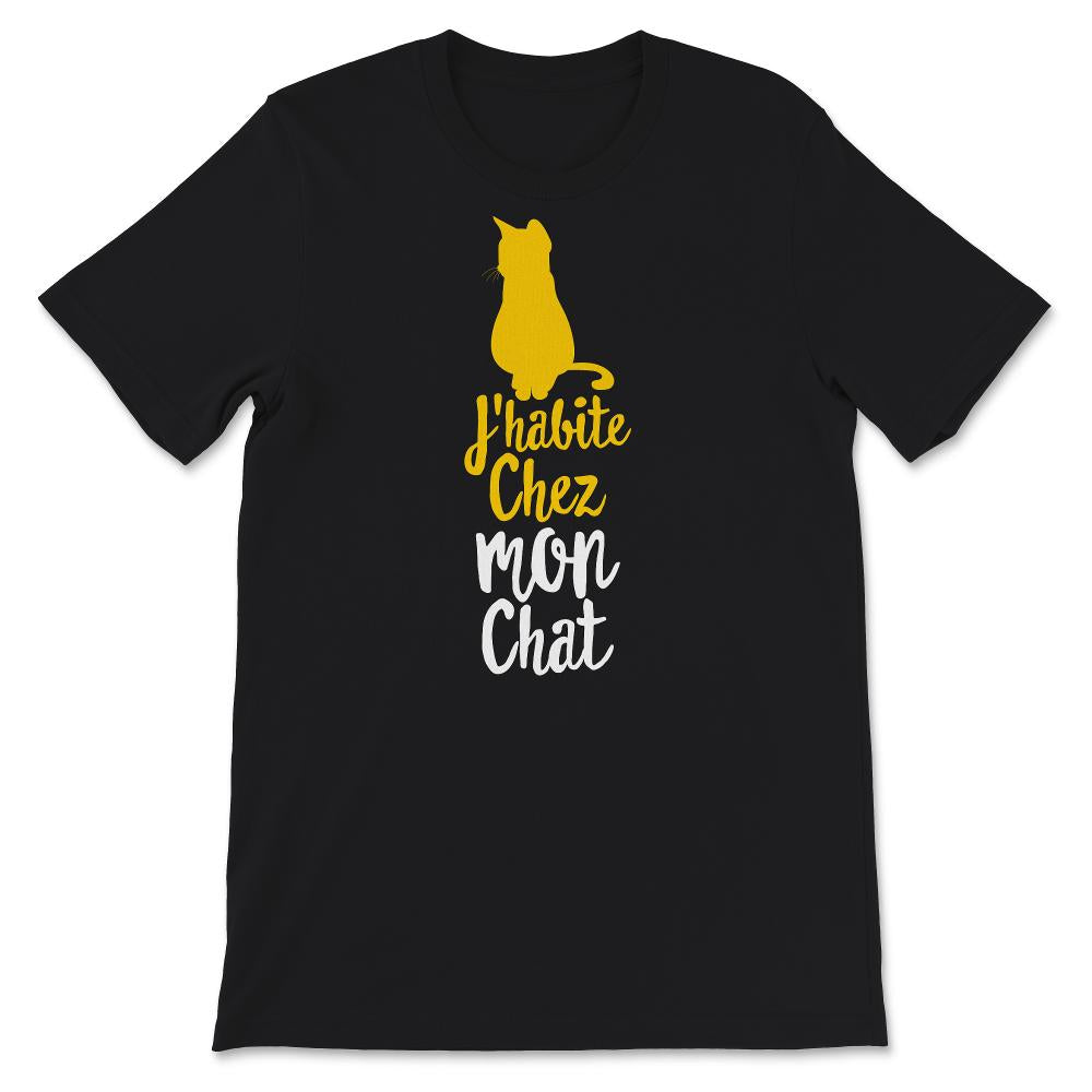 Chat Tee Shirt J'habite Mon Chat Mignon Chaton T-shirt Pour Femmes
