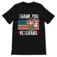 Load image into Gallery viewer, Thank You Veterans Day Celebration Vintage American Flag Strong Woman
