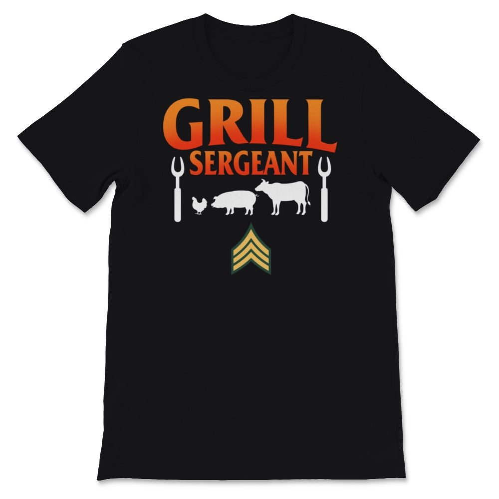 Funny Meat Smoking Matching Shirts Grill Sergeant Pitmaster BBQ