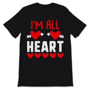 Valentines Day I'm All Heart Shirt Gift Kids Boys Girls Two Hearts