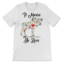 Load image into Gallery viewer, It Moose Be Love Boys kids Valentine&#39;s Day Floral Heart Pattern Love
