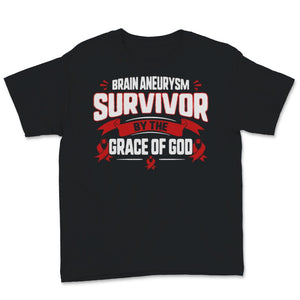 Brain Aneurysm Awareness Survivor By The Grave Of God Red Ribbon Gift