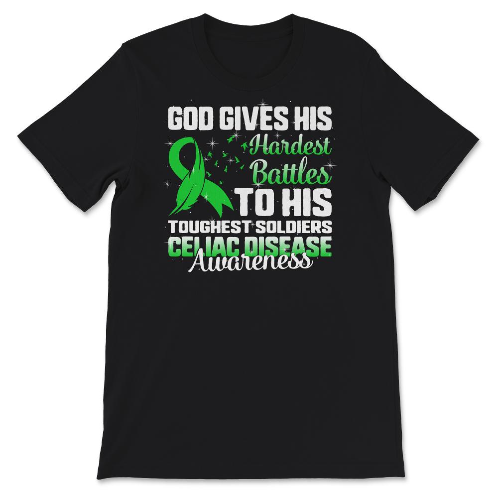 Celiac Disease Awareness Shirt, God Gives His Hardest Battles, Celiac