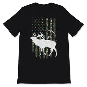 Elk Hunting Vintage USA American Flag Military Pattern Gift For Bow