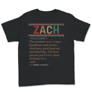 Zach Noun Shirt, Zach Definition Tee, Adult Definition, Men's T-Shirt