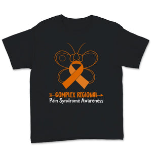 Complex Regional Pain Syndrome Awareness Orange Ribbon Butterfly