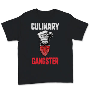 Funny Chef Shirt Culinary Gangster Kitchen Cooking Master Sugar Skull