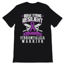 Load image into Gallery viewer, Fibromyalgia Awareness Brave Strong Resilent Purple Ribbon Vintage
