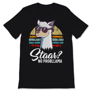 STAAR Texas State No Probllama Test Day Vintage Cute Graphic Llama