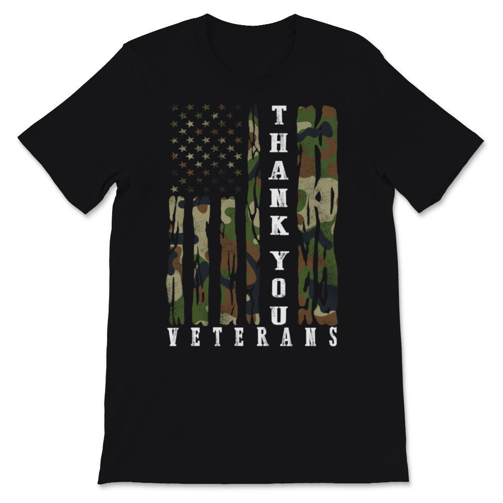 Thank You Veterans Day Celebration Military Pattern American Flag