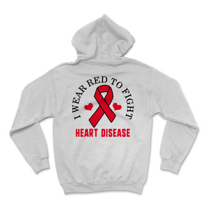 I Wear Red To Fight Heart Disease Awareness Shirt Ribbon Red Day