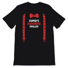 Load image into Gallery viewer, Valentines Day Shirt Cupid&#39;s Favorite Driller Funny Red Bow Tie
