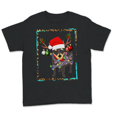 Load image into Gallery viewer, Happy Holidays Shirt, Miniature Pinscher Christmas Tee, Santa Min Pin
