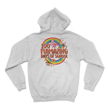 Load image into Gallery viewer, 100 Amazing Days Of School, Funny 100 Days Flamingo Tee, Teacher And
