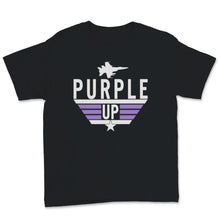 Load image into Gallery viewer, Purple Up Military Child Month April Awareness Plane USA Army Dad
