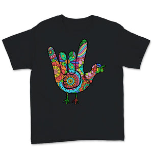American Sign Language I Love You Thanksgiving Turkey ASL Hippie
