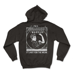 Meniere’s Disease Awareness Shirt, Meniere's Warrior Strong Woman Tee - Hoodie - Black