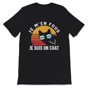 Chat Tee Shirt, Je M'en Fous Je Suis Un Chat, Mignon Chaton T-shirt
