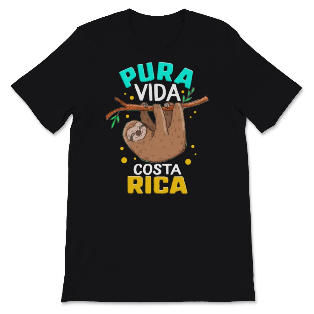Pura Vida Costa Rica Shirt, Sloth Tshirt, Sleepy Lazy Animal Lover