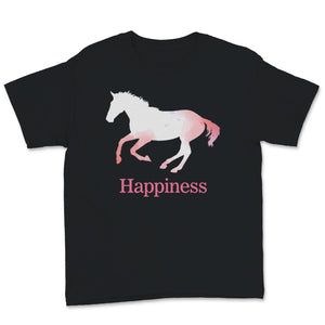 Horse Happiness I Love My Horses Racing Riding Equestrian Watercolor