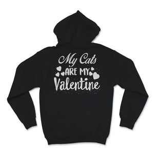 Valentines Day Kids Red Shirt My Cats Are My Valentine Funny Cat Mom