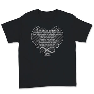To My Grand Daughter Love Dramatic Support Heart Letter From Grandma