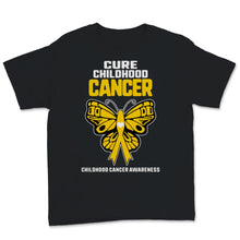 Load image into Gallery viewer, Cure Childhood Cancer Gold Ribbon awareness Butterfly Kids Yellow
