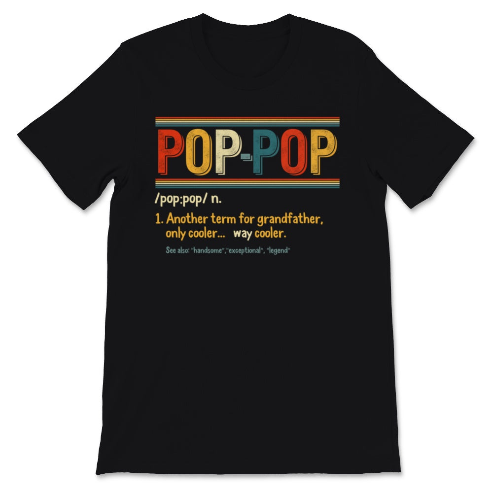 Vintage Pop Pop Definition Cooler Grandfather Father's Day Grandpa
