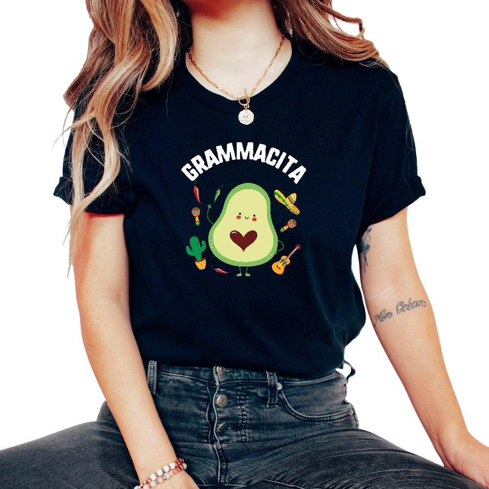 Cinco De Mayo Grammacita Guacamole Avocado Grandma Mexican - Unisex T-Shirt - Black