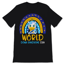 Load image into Gallery viewer, World Down Syndrome Day Awareness Shirt Lover Blue And Yellow Ribbon
