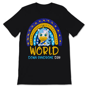 World Down Syndrome Day Awareness Shirt Lover Blue And Yellow Ribbon