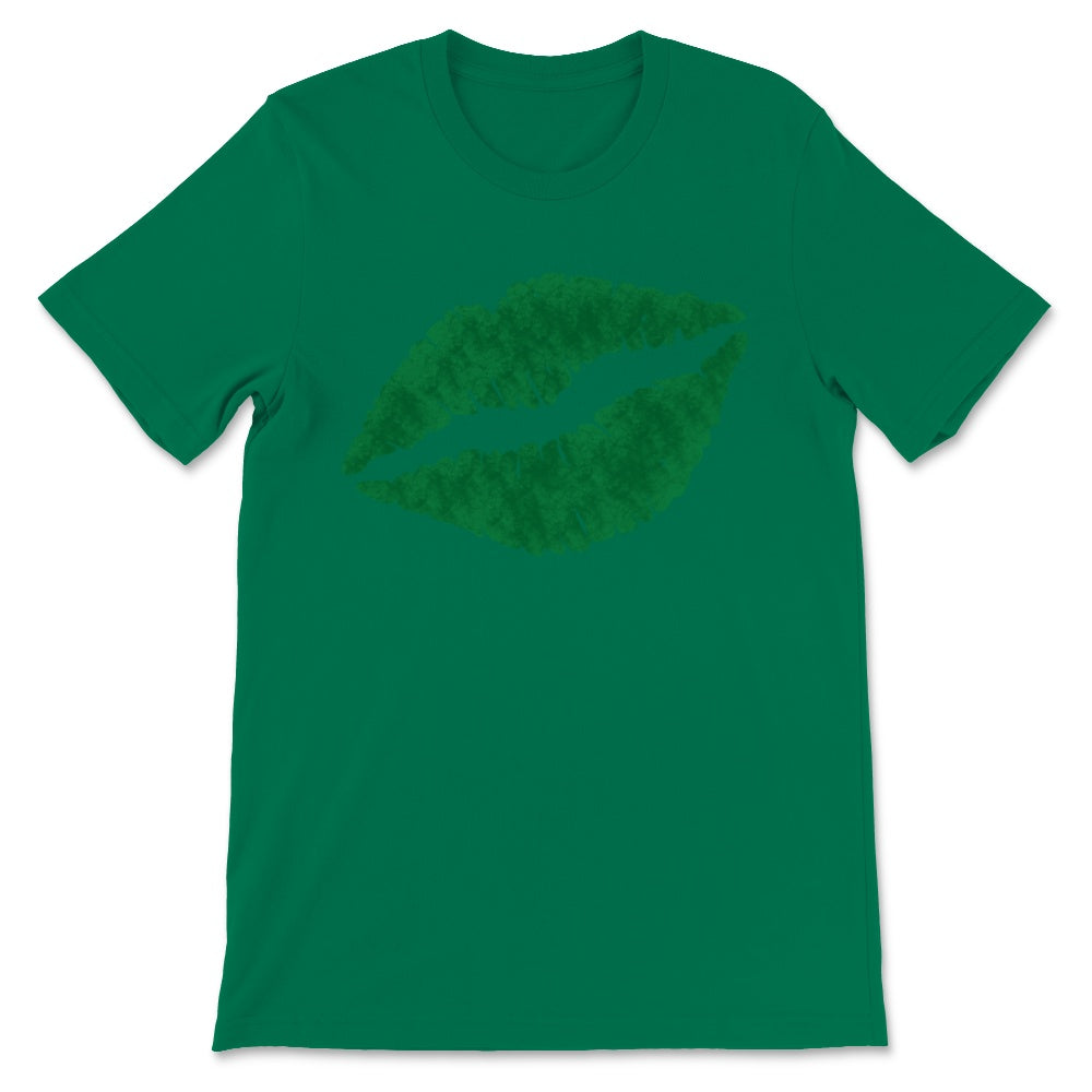 Green Lips Saint Patrick's Day Kiss Me I'm Irish Shamrock Lipstick